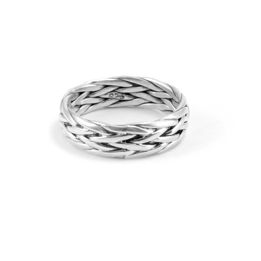 Braided Sterling Silver Ring - Silver Jewellery - Boutique Nirvana