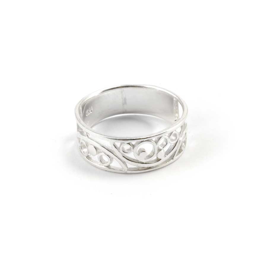 Thick Celtic Style Silver Ring - Silver Jewellery - Boutique Nirvana