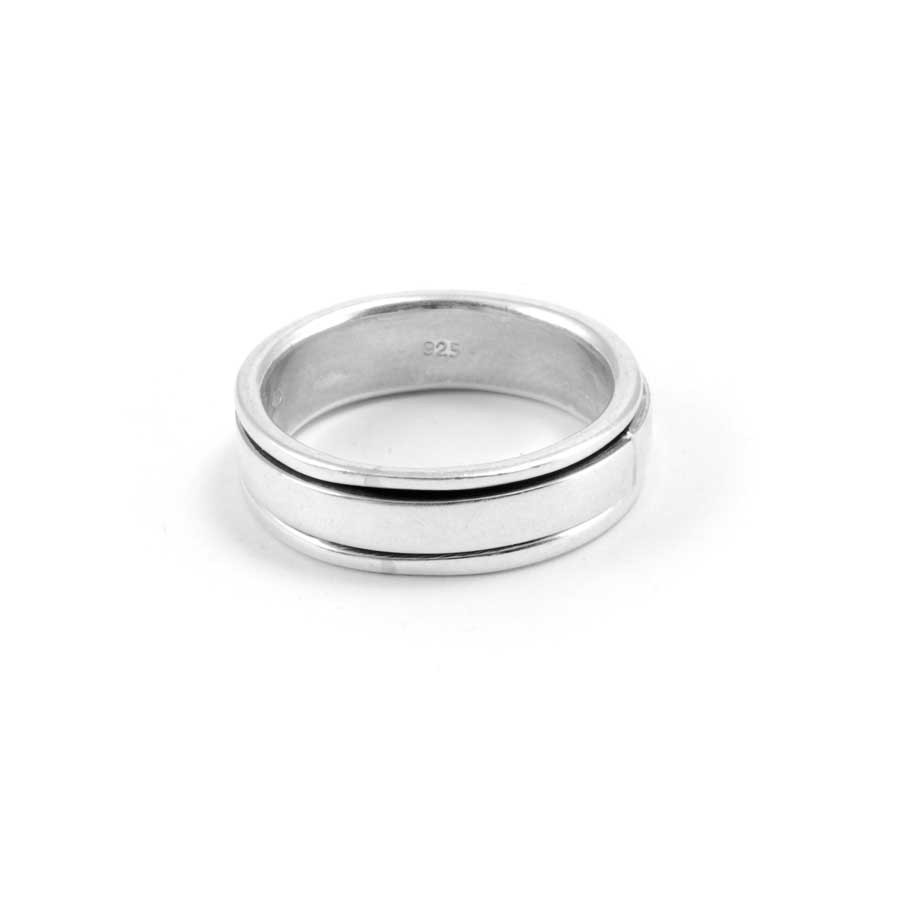 Smooth Silver Spinning Ring - Home - Boutique Nirvana