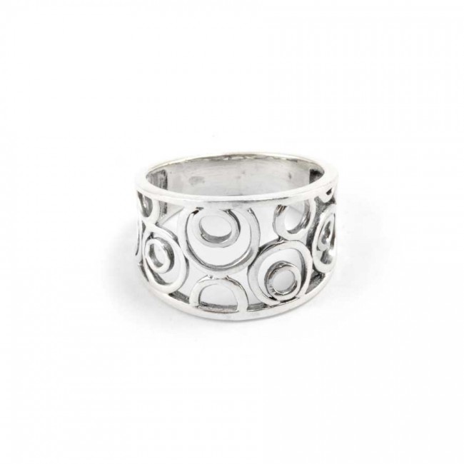 Bague argent ajourée cercles - BIJOUX ARGENT - Boutique Nirvana