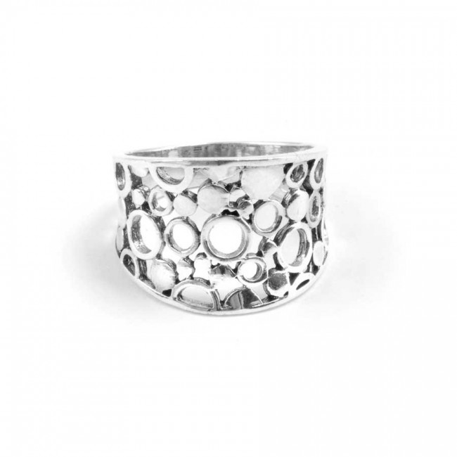 Bague argent rond ajourés - BIJOUX ARGENT - Boutique Nirvana