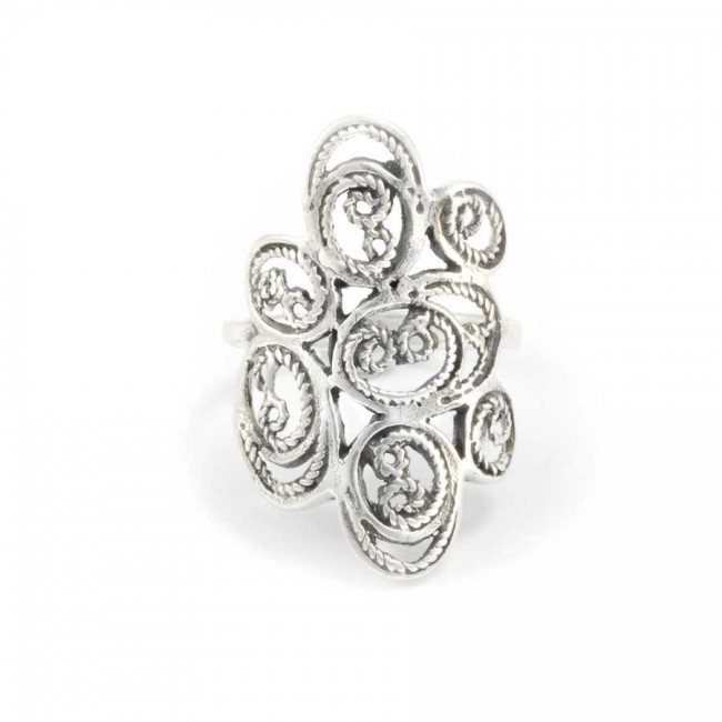 Bague argent large volutes ajourés - BIJOUX ARGENT - Boutique Nirvana