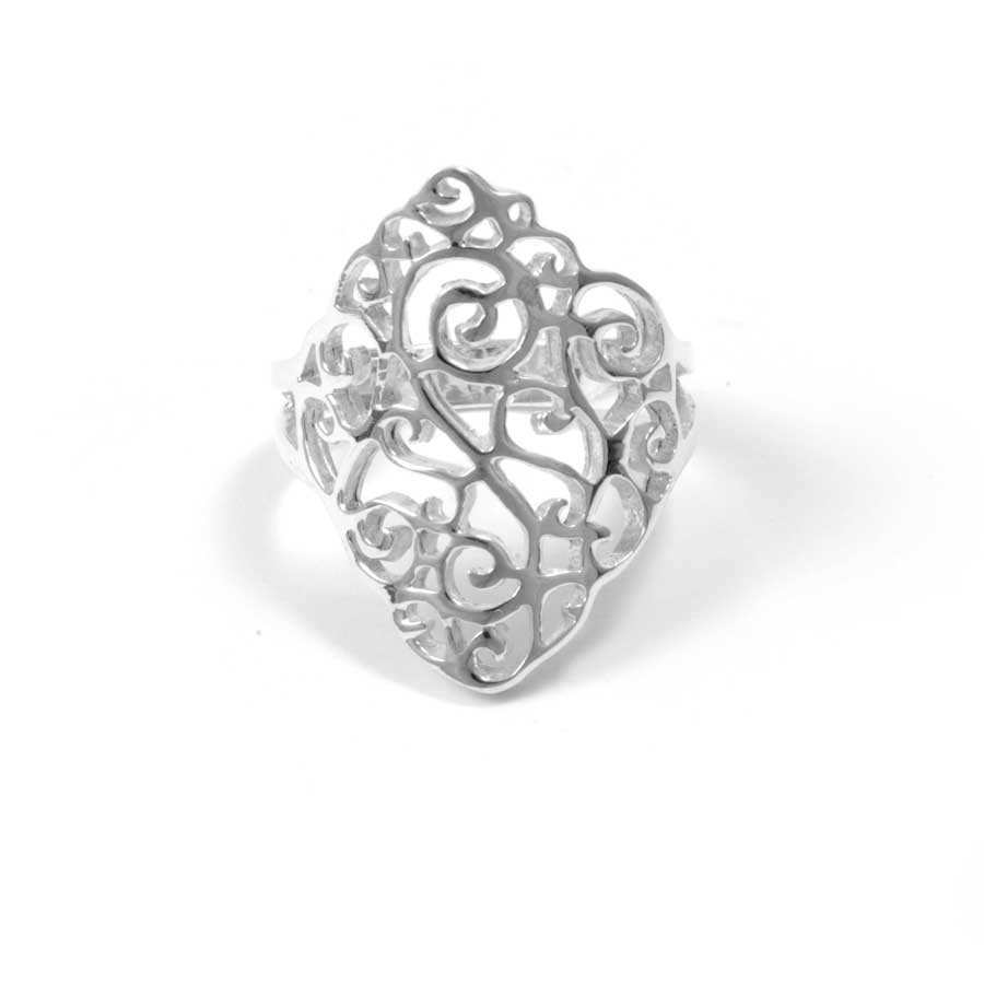 Bohemian Sterling Silver Swirls Ring - Silver Jewellery - Boutique Nirvana