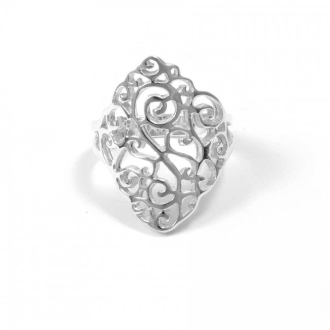 Bohemian Sterling Silver Swirls Ring - Silver Jewellery - Boutique Nirvana