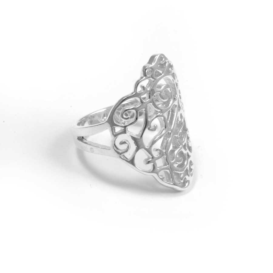 Bohemian Sterling Silver Swirls Ring - Silver Jewellery - Boutique Nirvana