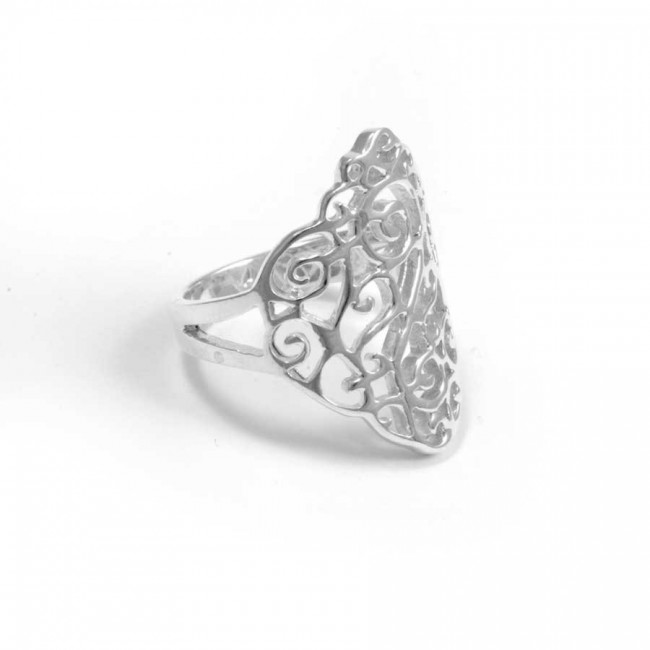 Bohemian Sterling Silver Swirls Ring - Silver Jewellery - Boutique Nirvana