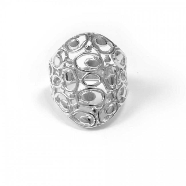 Bague argent ajourée galets - BIJOUX ARGENT - Boutique Nirvana