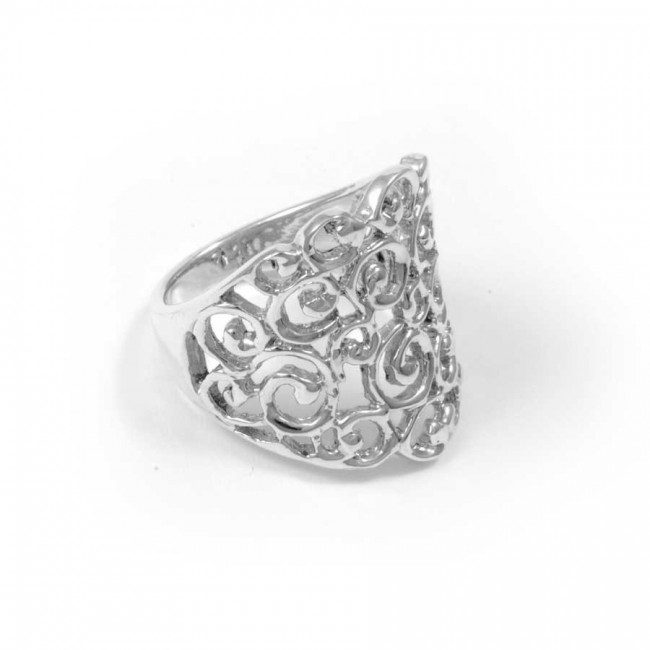 Chunky Silver Volutes Ring - Silver Jewellery - Boutique Nirvana