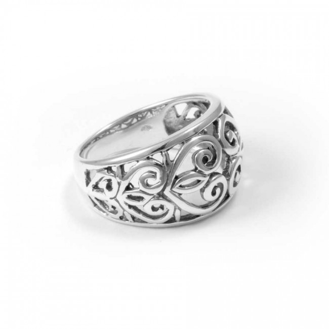 Celtic Detailed Silver Ring - Silver Jewellery - Boutique Nirvana