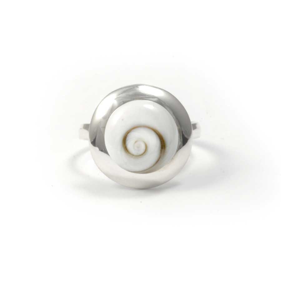 Beautiful Round Eye of St Lucia Ring - Silver Jewellery - Boutique Nirvana