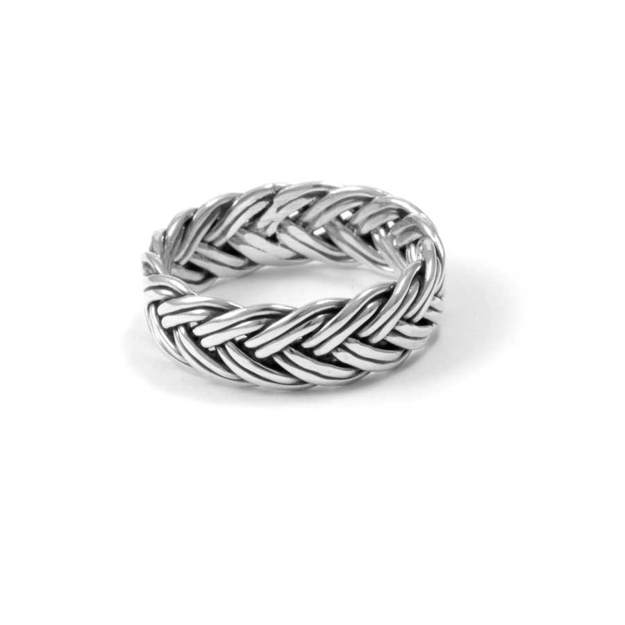 Chunky Braided Sterling Silver Ring - Silver Jewellery - Boutique Nirvana