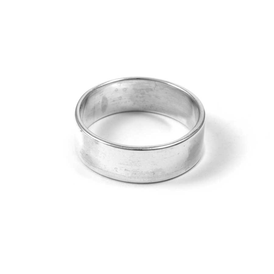 Smooth Flattened Silver Ring - Silver Jewellery - Boutique Nirvana