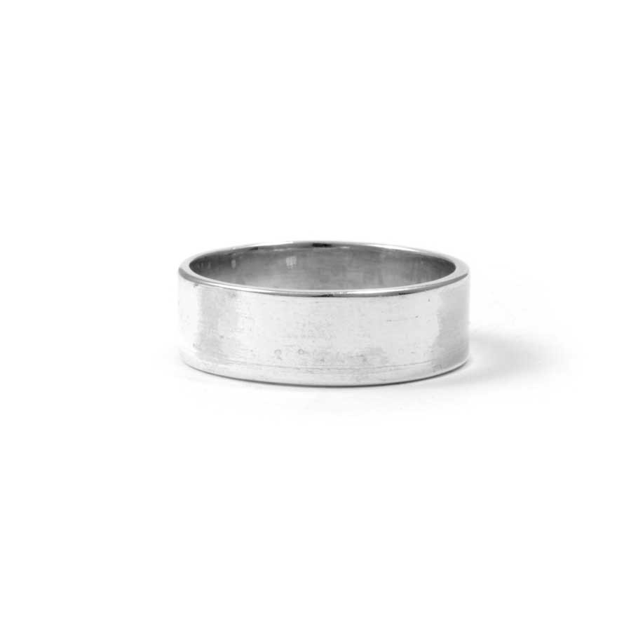 Smooth Flattened Silver Ring - Silver Jewellery - Boutique Nirvana