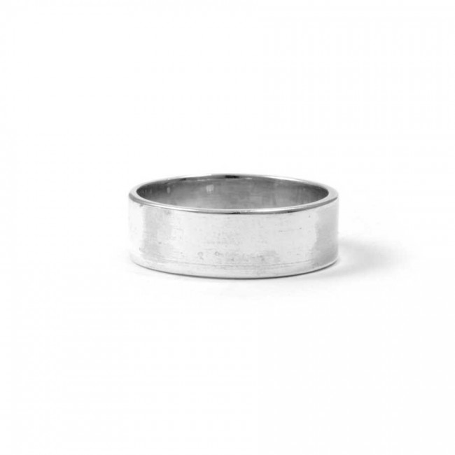 Smooth Flattened Silver Ring - Silver Jewellery - Boutique Nirvana