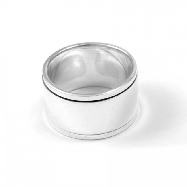 Bague anneau argent anti stress large - Accueil - Boutique Nirvana