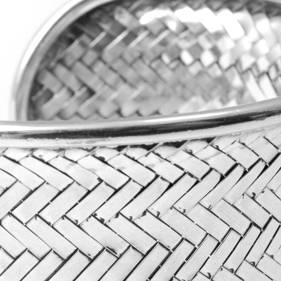 Bohemian Woven Silver Cuff Bracelet - 0 - Boutique Nirvana