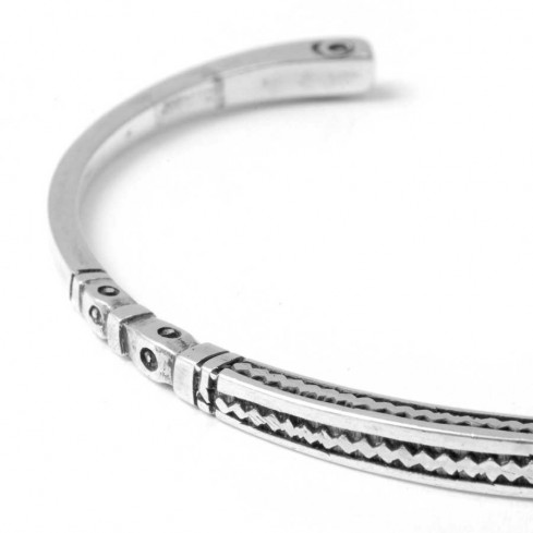 Tuareg Silver ZigZag Open Bangle - Silver Jewellery - Boutique Nirvana 2
