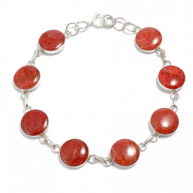 Bracelet argent corail rond - 0 - Boutique Nirvana