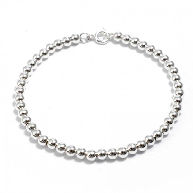 Bracelet souple perles d'argent - BIJOUX ARGENT - Boutique Nirvana