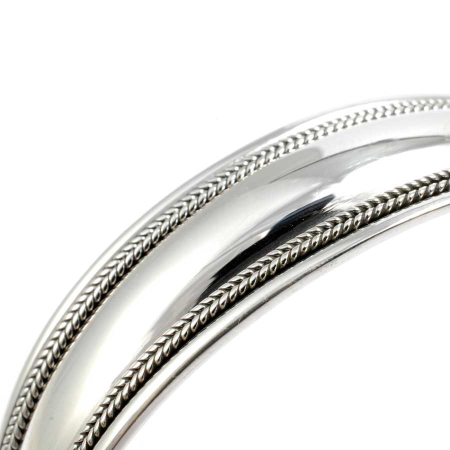 Bracelet argent rigide lisse fine bordure - 0 - Boutique Nirvana