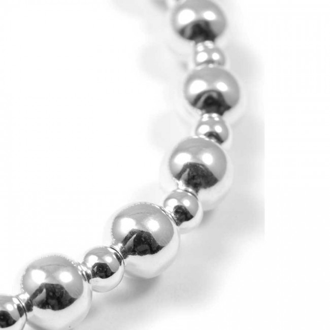 Bracelet élastique perles argent 2 tailles - 0 - Boutique Nirvana