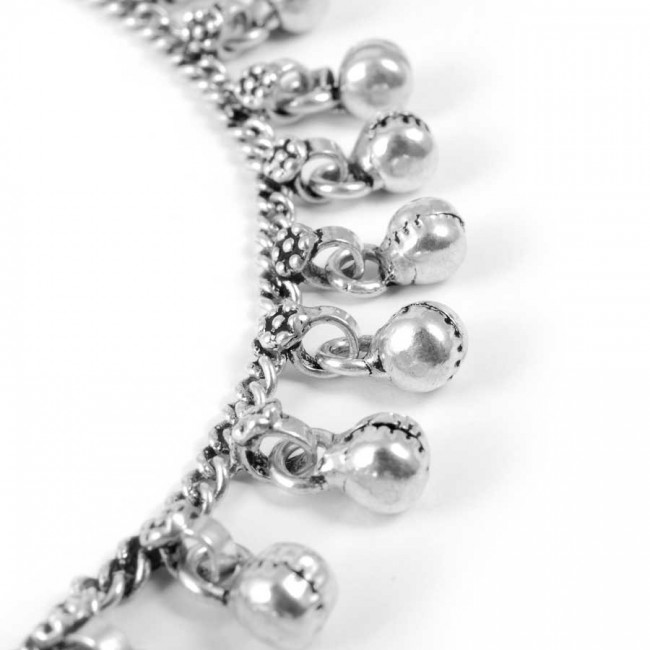 Traditional Silver Indian Anklet with Bells - Silver Jewellery - Boutique Nirvana