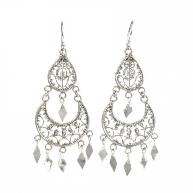Boucles d'oreilles filigrane - BIJOUX ARGENT - Boutique Nirvana