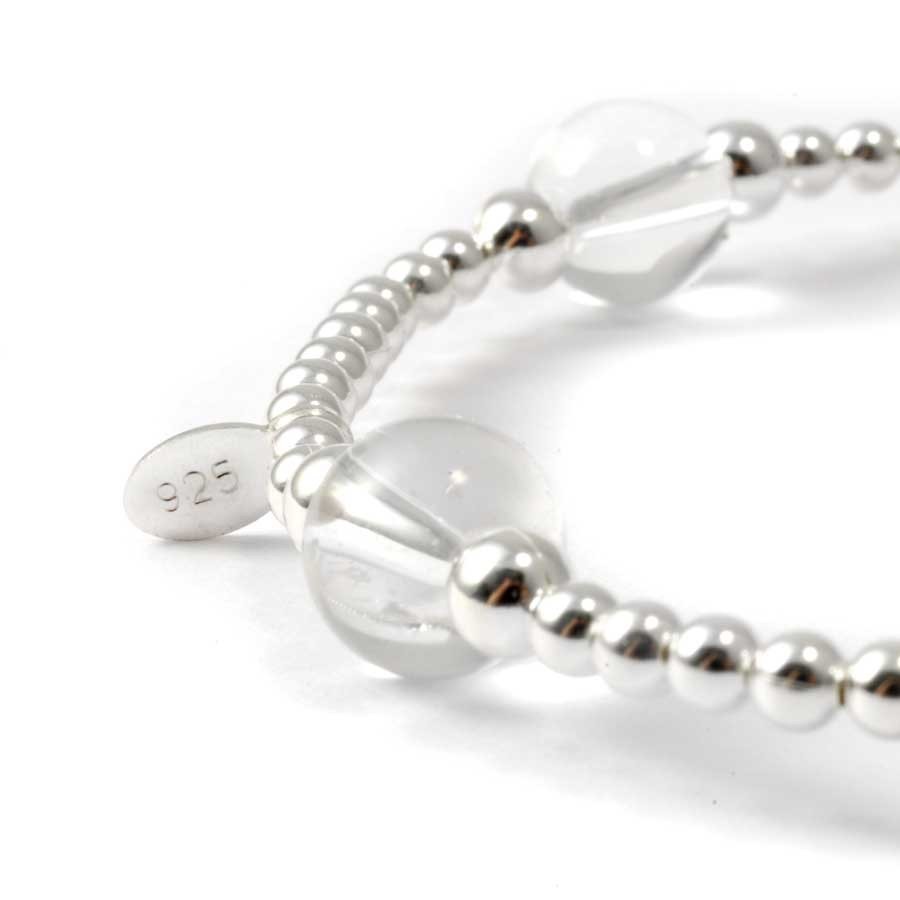 Unique Silver Beaded Gemstone Bracelet - 0 - Boutique Nirvana