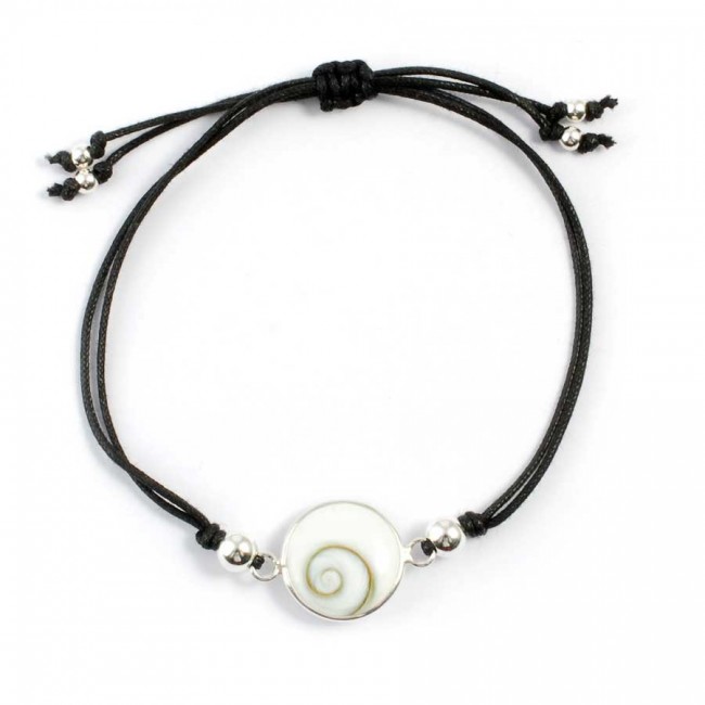Bracelet argent cordon et oeil Ste Lucie - BIJOUX ARGENT - Boutique Nirvana