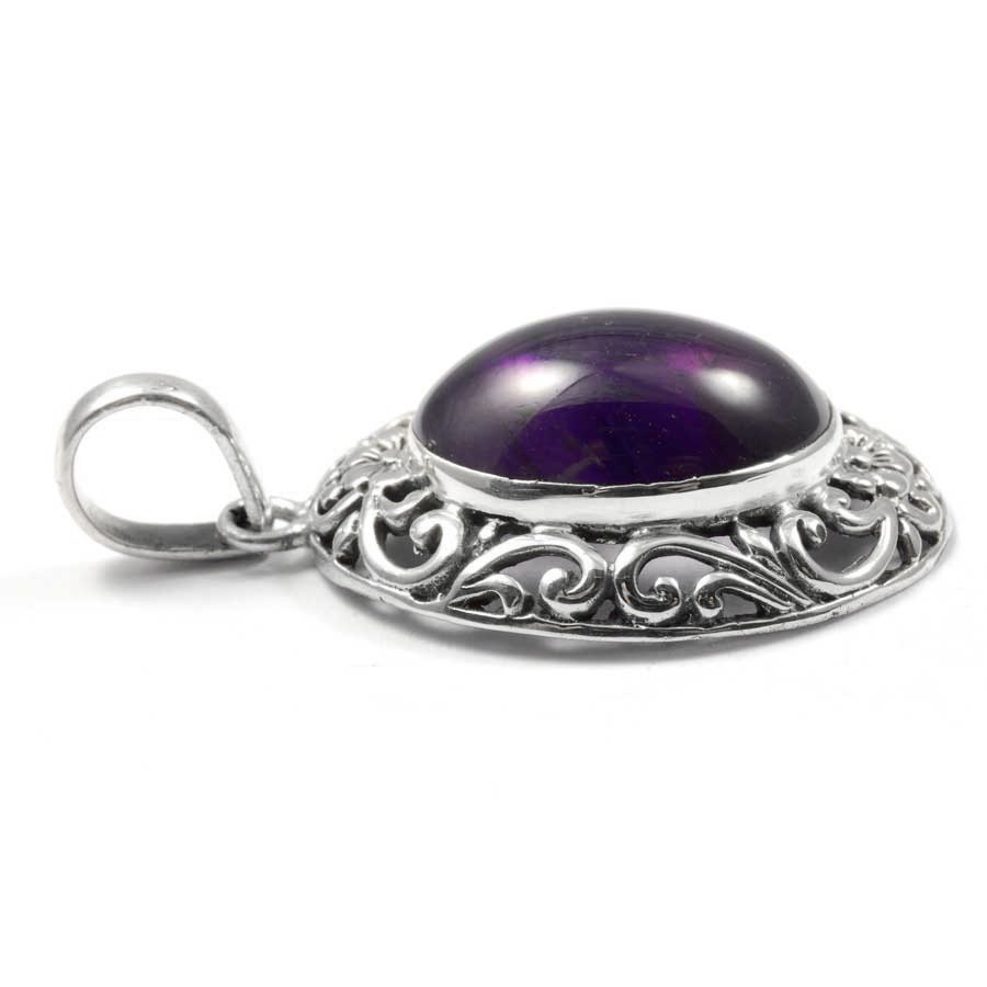 Ethnic Silver & Natural Stone Pendant - Silver Jewellery - Boutique Nirvana