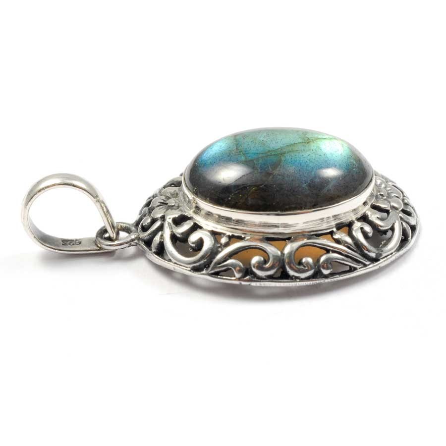 Pendentif argent avec pierre naturelle - BIJOUX ARGENT - Boutique Nirvana