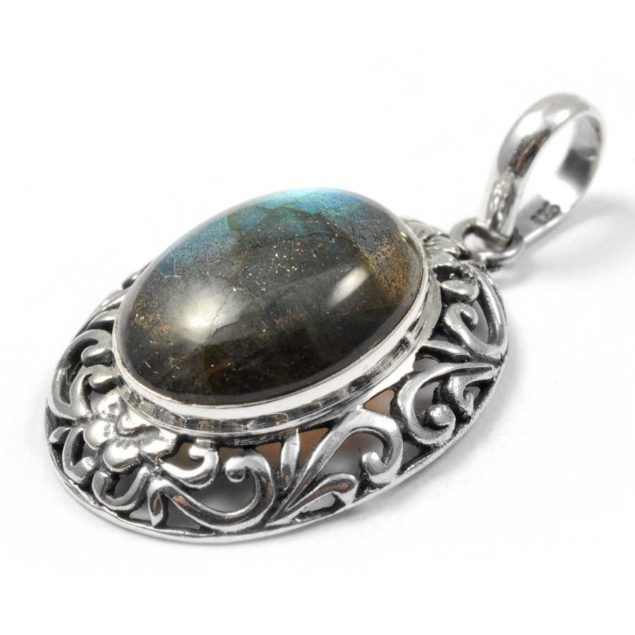 Pendentif argent avec pierre naturelle - BIJOUX ARGENT - Boutique Nirvana