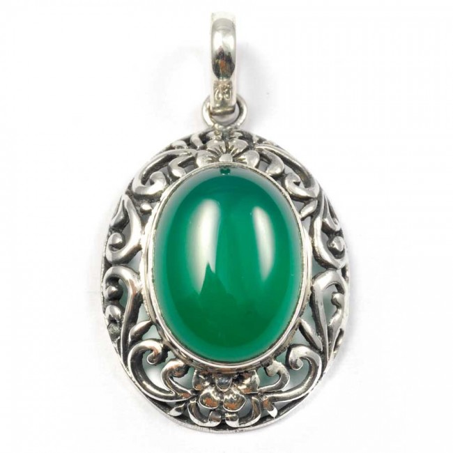 Pendentif argent avec pierre naturelle - BIJOUX ARGENT - Boutique Nirvana