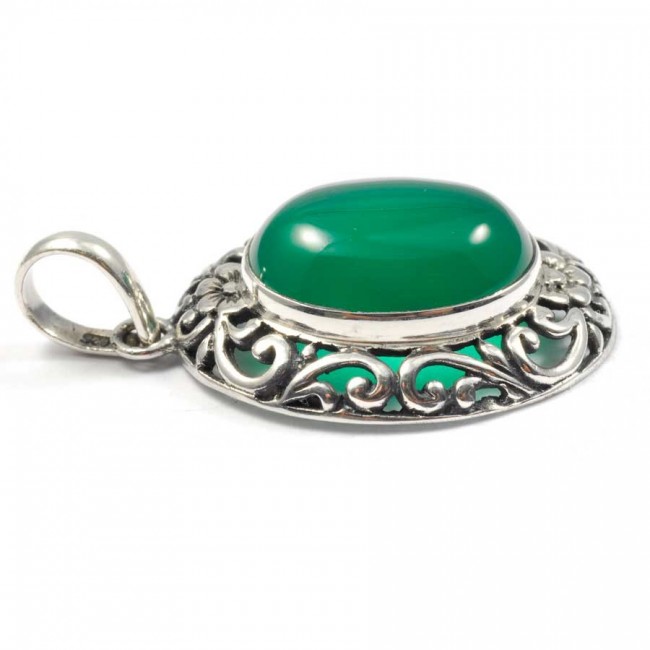 Pendentif argent avec pierre naturelle - BIJOUX ARGENT - Boutique Nirvana
