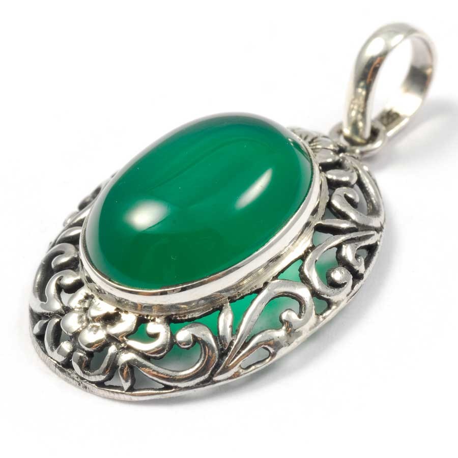 Pendentif argent avec pierre naturelle - BIJOUX ARGENT - Boutique Nirvana
