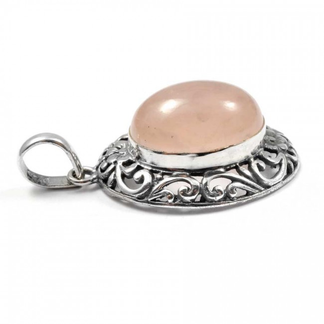 Ethnic Silver & Natural Stone Pendant - Silver Jewellery - Boutique Nirvana