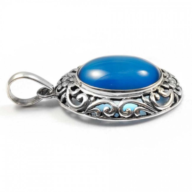 Pendentif argent avec pierre naturelle - BIJOUX ARGENT - Boutique Nirvana