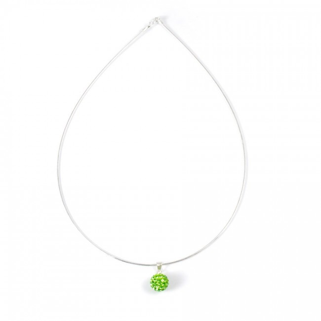 Cable argent avec pendentif strass - 0 - Boutique Nirvana