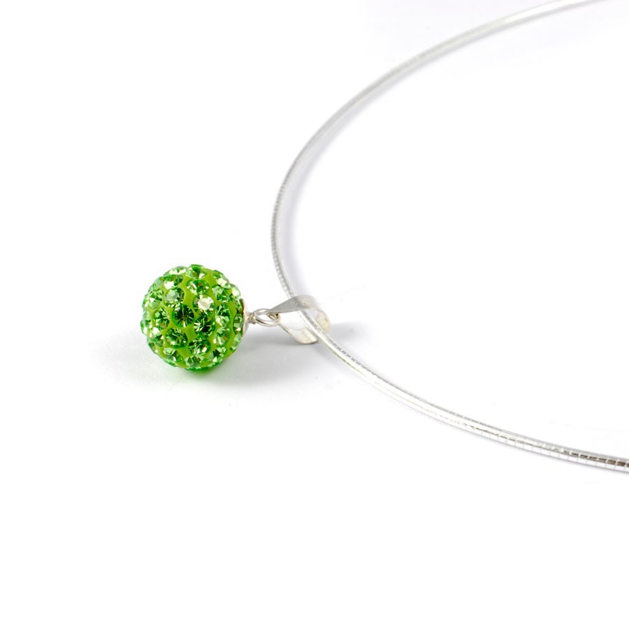 Cable argent avec pendentif strass - 0 - Boutique Nirvana