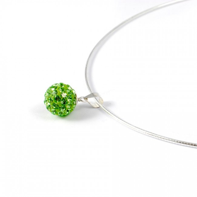 Cable argent avec pendentif strass - 0 - Boutique Nirvana