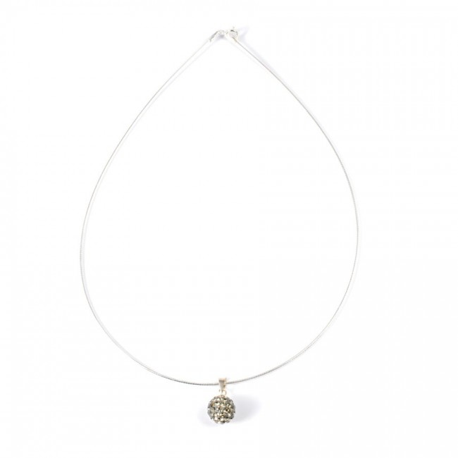Cable argent avec pendentif strass - 0 - Boutique Nirvana