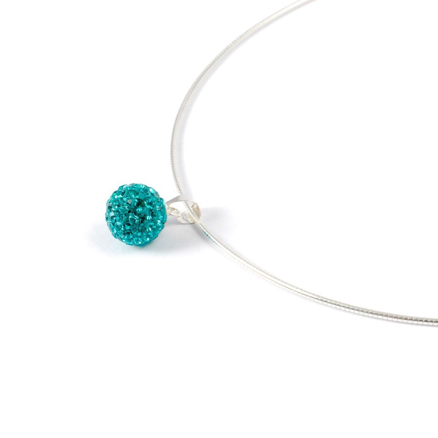 Cable argent avec pendentif strass - 0 - Boutique Nirvana