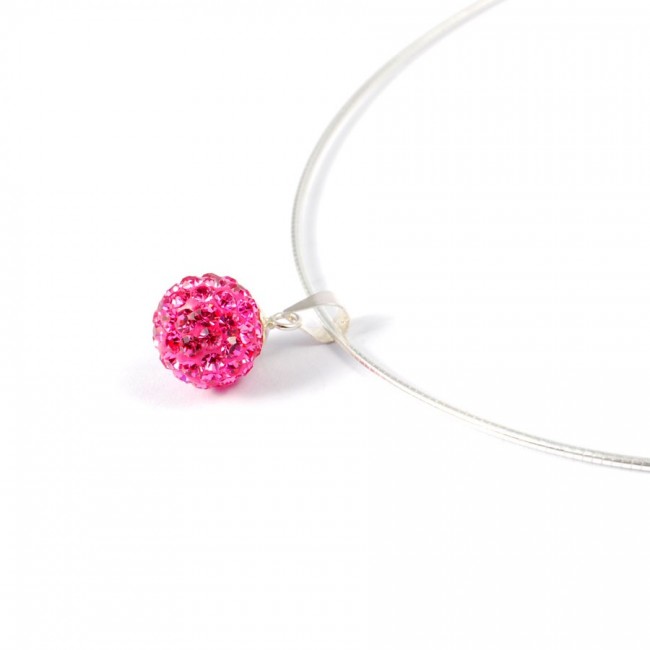 Cable argent avec pendentif strass - 0 - Boutique Nirvana