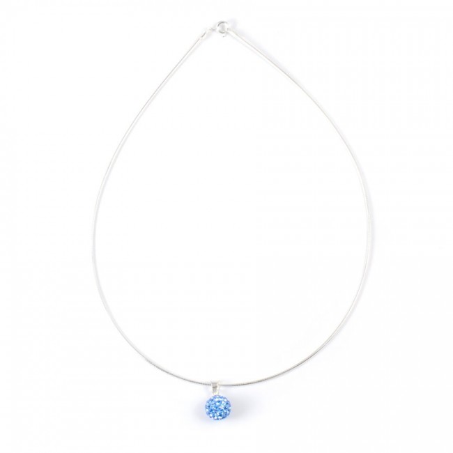 Cable argent avec pendentif strass - 0 - Boutique Nirvana