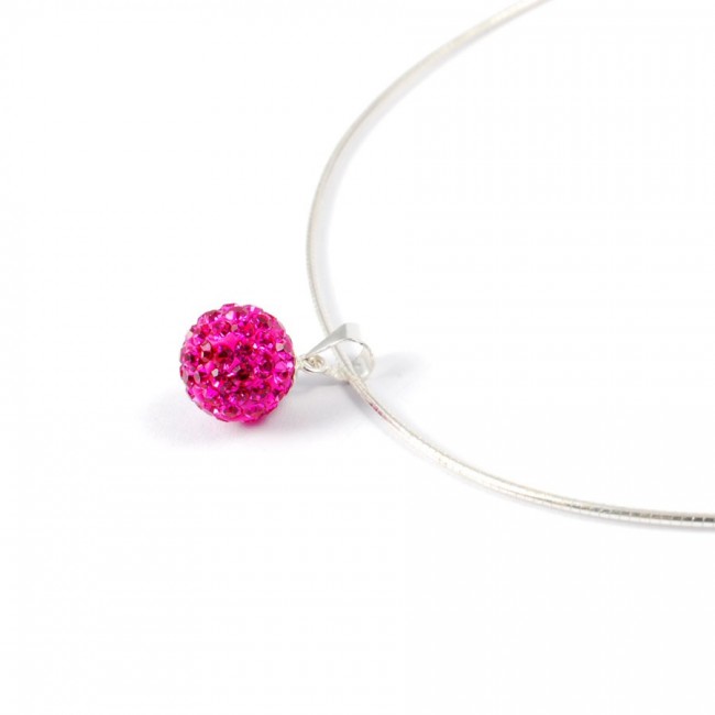 Cable argent avec pendentif strass - 0 - Boutique Nirvana