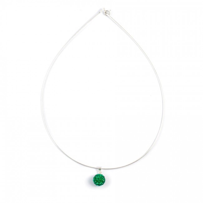 Cable argent avec pendentif strass - 0 - Boutique Nirvana