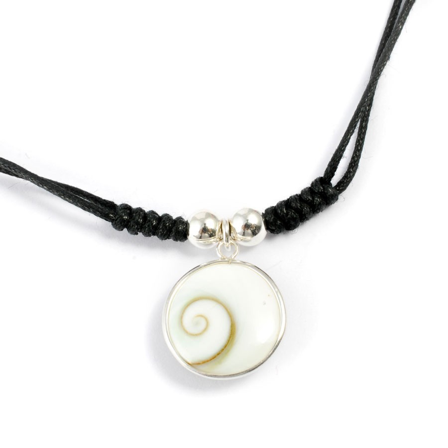Black Cord Eye of St Lucia Necklace - Home - Boutique Nirvana