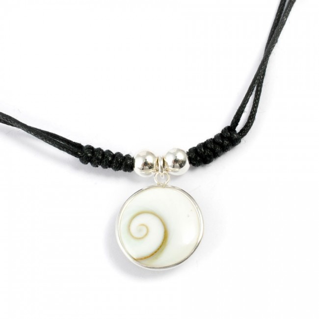 Black Cord Eye of St Lucia Necklace - Home - Boutique Nirvana