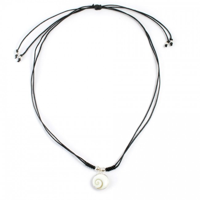 Black Cord Eye of St Lucia Necklace - Home - Boutique Nirvana
