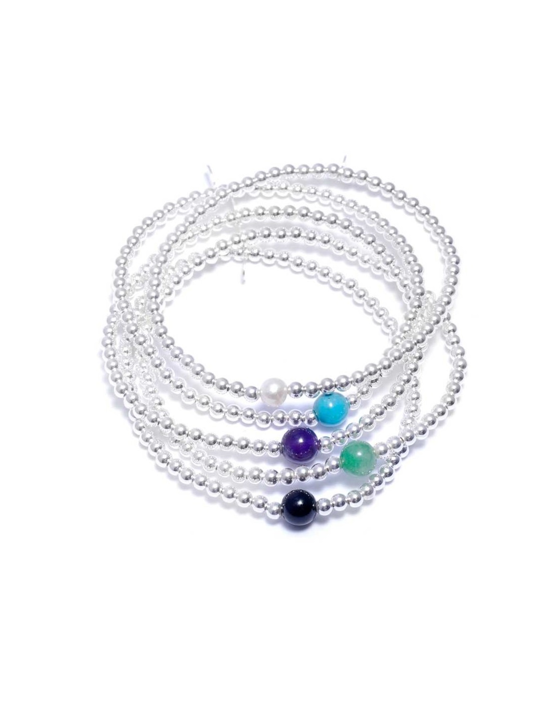 Bracelet Femme En Perles De Pierres Naturelles 6mm – Cordon élastique – Style élégant Et Naturel – Pour Tous Les Jours, Soirées, Cadeau
